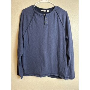 ROWM Men's Long Sleeve Shirt Blue Large Pullover Excellent condition